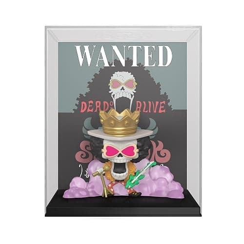 Funko POP! Animation One Piece Brook Vinyl Figure with Wanted Poster Display Case, Exclusive Collectible #2220, 4.7 Inches - Image 1