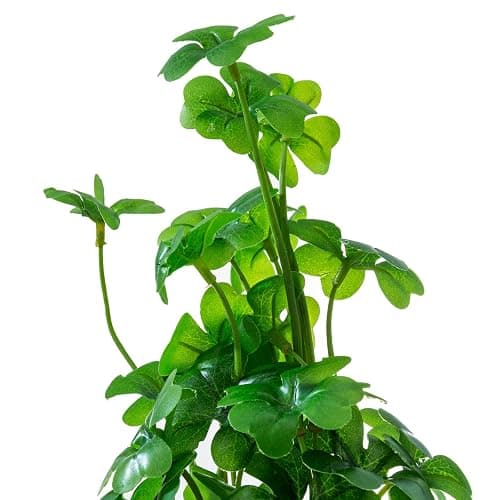 MyGift Set of 3 Fake Plants, Small Artificial Potted Plants Indoor in Clear Glass Pot, 9.5 Inch Faux Plant for Home Decor thumbnail 7