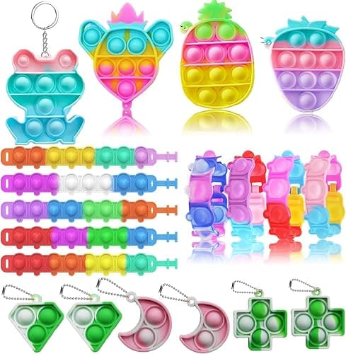 Mivanlin 117 Pcs Party Favors for Kids 4-8 8-12, Pop Fidget Toys, Treasure Box Toys for Classroom Prizes, Pinata Filler Goodie Bag Stuffers, Treasure Chest, Prize Box Toys for Boys Girls thumbnail 2
