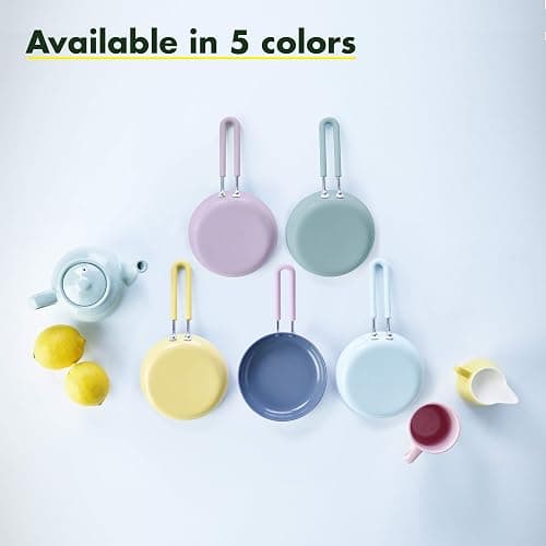GreenPan Mini Healthy Ceramic Nonstick, 5" Round Egg Pan, PFAS-Free, Dishwasher Safe, Stay Cool Handle, Pink thumbnail 5
