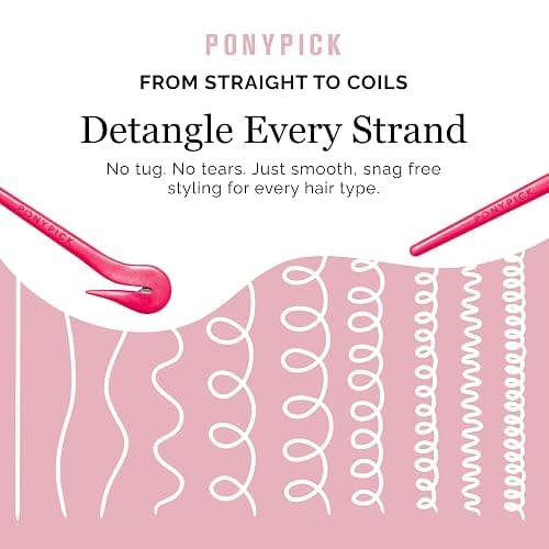 THE PONY PICK Hair Elastic Rubber Bands Cutter Tool Easy To Use, Pain Free, No Hair Damage Ponytail Cutter Tool for Kids & Toddlers (3 Picks & 50 Clear Hair Elastics) thumbnail 4