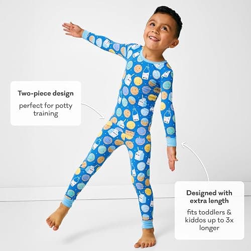 Little Sleepies Two-Piece Pajama Set for Boys & Girls, Soft Viscose from Bamboo Toddler Pajamas for Kids, Family Matching PJs thumbnail 6