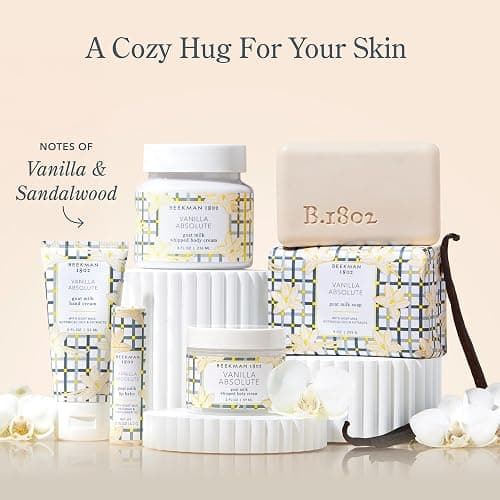Beekman 1802 Whipped Body Cream – Moisturizes & Softens Skin with Goat Milk, Mango Seed Butter & Vitamin E – 8 oz – Vanilla Absolute thumbnail 5