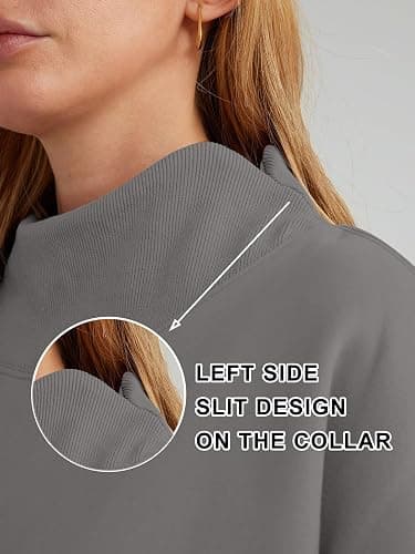 Trendy Queen Womens Oversized Sweatshirts Turtleneck Pullover Long Sleeve Hoodies Tops Fall Fashion Outfits 2025 Clothes thumbnail 6