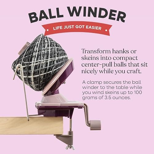 Knit Picks Yarn Ball Winder for Knitting and Crocheting (Purple) thumbnail 2