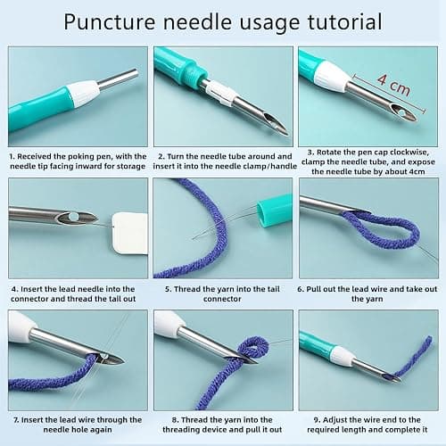 Punch Needle Kits Adults Beginner DIY Cute and Unique Cartoon Girl 8 in Hoop Embroidery Set for Beginners Perfect Gifts for Women, Moms, and Grandmas (Garden Girl) thumbnail 7