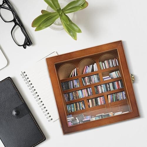WifePro Anxiety Bookshelf – Mini Books Display for Stress Relief and Fun Decor, Perfect Decorative Miniature Library for Book Lovers, Ideal for Home Decor, Office Décor, and Thoughtful Gift - Walnut thumbnail 2