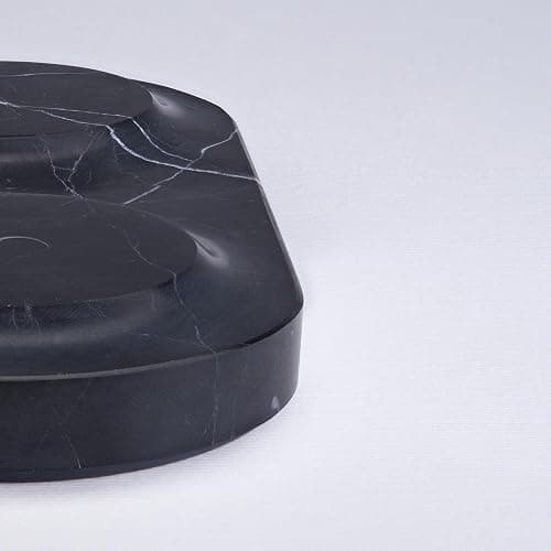Einova Dual Classic Stone – Dual Wireless Charging Pad in Genuine Marble, Designed in Italy, Integrated 6 ft USB-C Cable, Smartphones, Wireless Earbuds, Smartwatches – Black Marquina Marble thumbnail 4