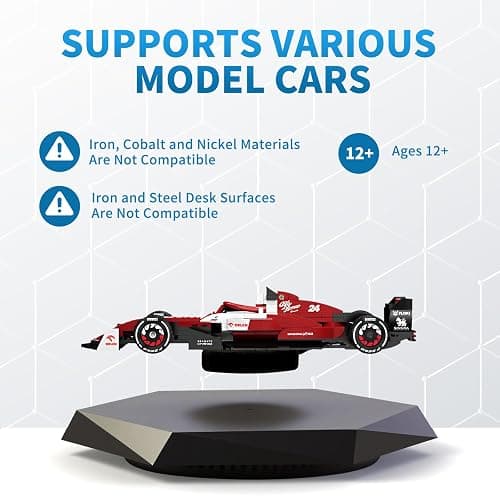 LeviOiia Levitating display stand, Magnetic levitation for collectibles and car models, Floating display for toys and figures, Hovering platform, Maglev rotating levitator and holder thumbnail 5
