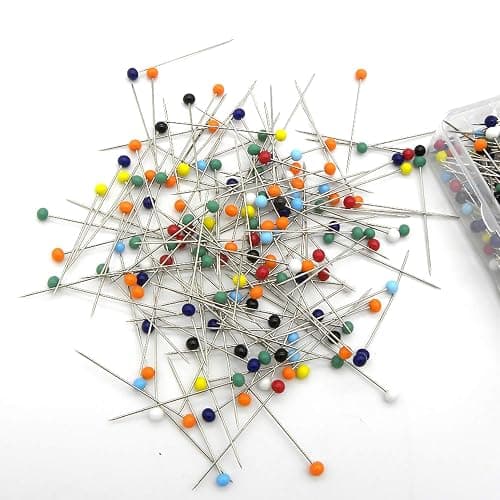 Lot de 250 épingles rondes pour mercerie, patchwork, couture et loisirs créatifs 38 mm - Tête en verre 3 mm thumbnail 4