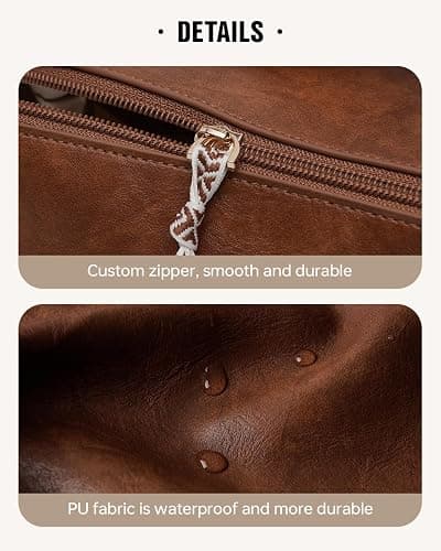 EACHY Travel Makeup Bag,Large Capacity Cosmetic Bags for Women,Waterproof Portable Pouch Open Flat Toiletry Bag Pattern Makeup Bag thumbnail 5