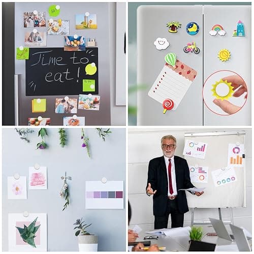 VSKIZ Refrigerator Magnets 50 Pcs, 10x3mm Tiny Round Disc Small Whiteboard Magnets for Crafts, DIY, Office, Dry Erase Board thumbnail 6