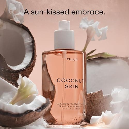 PHLUR Coconut Skin Body Mist - Hair & Body Fragrance Mist - Coconut Body Spray with Caramel, White Florals, Sandalwood & Amber (8 Fl Oz) thumbnail 2