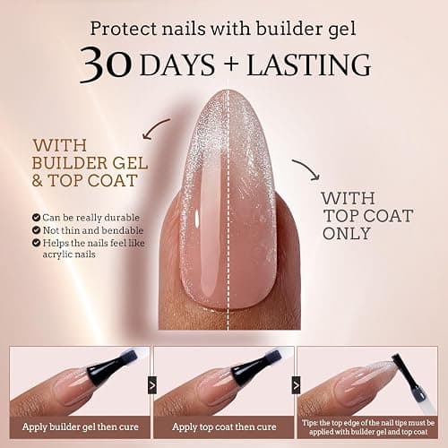 BTArtboxnails XCOATTIPS Press on Nails - Cat Eye Christmas Press on Nails, French Tip Nails Long Square Nail Tips, Soft Gel Nails False Nail, Soak Off Acrylic Fake Nails Extensions thumbnail 5