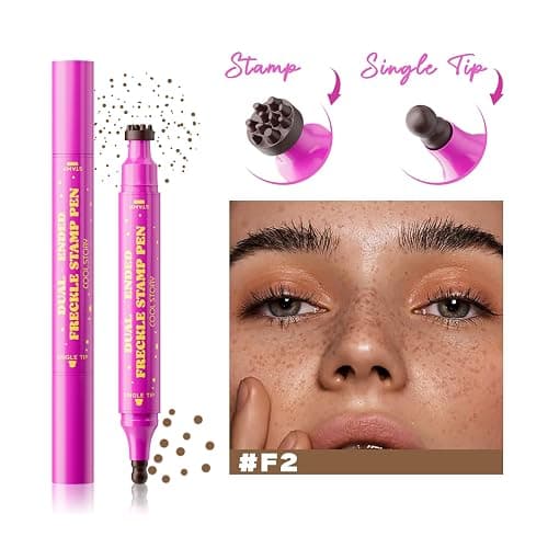 Beauty Glazed Dual-Ended Freckle Stamp Pen – Realistic Faux Freckles Makeup with Soft Sponge Stamp & Precision Tip – Waterproof Long-Lasting Freckle Marker for Natural or Bold Looks (02 Mousy Brown) thumbnail 2