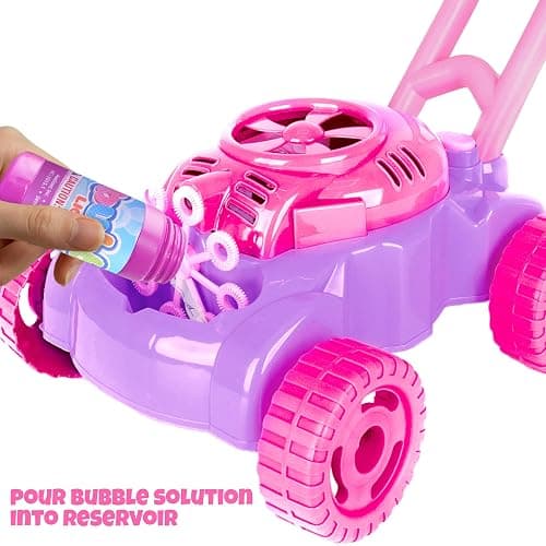 ArtCreativity Bubble Lawn Mower for Toddlers 1-3, Bubble Machine for 1-Year-Old Girl Gifts, Toddler Outdoor Toys for 2-Year-Old Girl Birthday Gift, Push Summer Gardening Toys for Toddlers Age 1 2 3 + thumbnail 6