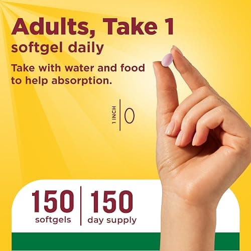 Nature Made Vitamin B12 1000 mcg, Dietary Supplement for Energy Metabolism Support, B12 Vitamins 1000 mcg, 150 Softgels, 150 Day Supply thumbnail 6