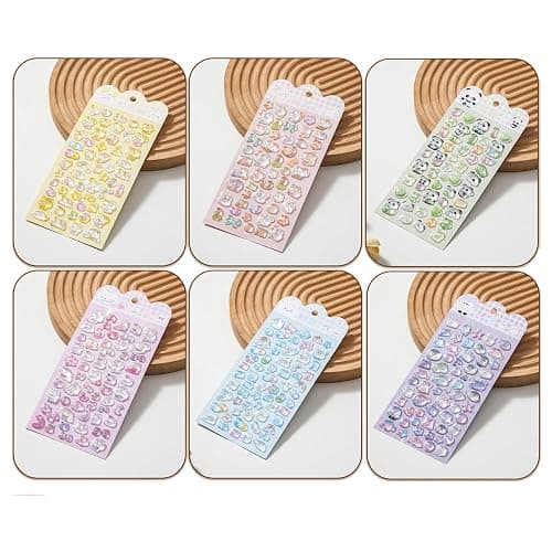 Embossed Animal Sticker Cartoon PVC Resin for Scrapbooking Notebook Journal Phone Cover Luggage Rewarding Color thumbnail 4