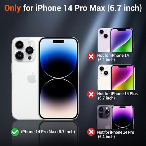 SUPFINE Magnetic for iPhone 14 Pro Max Case (Compatible with MagSafe) (Military Grade Drop Protection) Slim Translucent Matte Shockproof with Anti-Fingerprint Phone Case,Hot Pink thumbnail 2