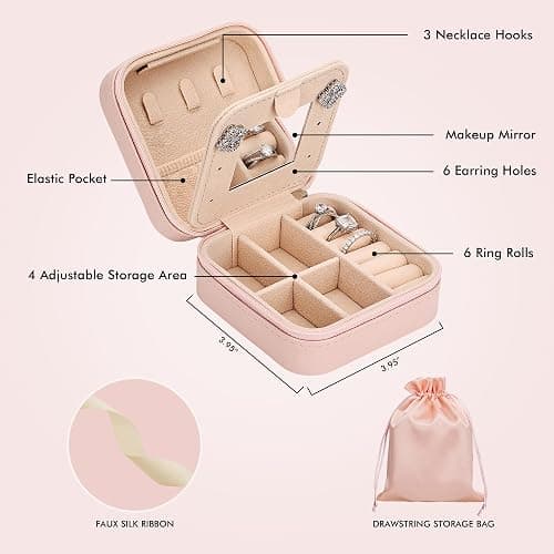 Kepela Sisters Gifts: Unique Sister Gifts - Personalized Travel Jewelry Case thumbnail 3