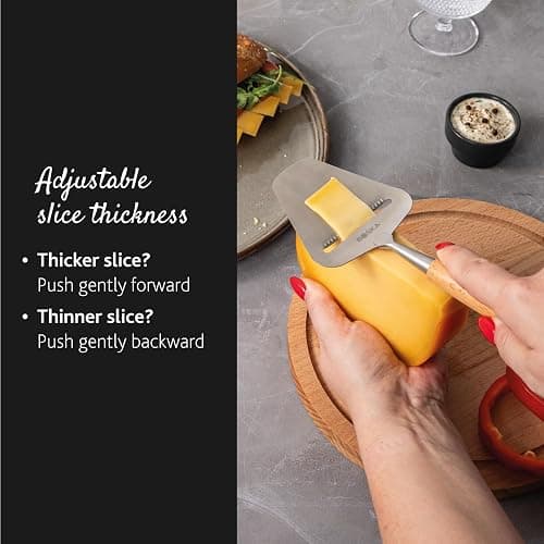 BOSKA Cheese Slicer Amigo - Non-Stick Slicer, Beech Wood Handle | Suitable for multiple cheese types and vegetables; stainless steel blade, non-stick treatment and ergonomic grip thumbnail 5
