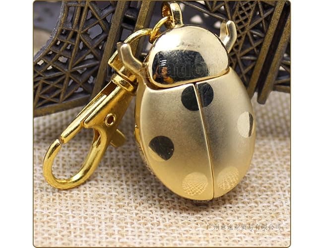JSHE Fashion Women's Men's Ladybug Vintage Quartz Animal Keychain Pendant Gift Watch thumbnail 6