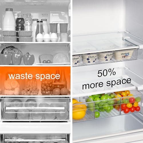 Fridge Drawer Organizer, 2" Height x 8.66" Width, Shallow | Small and Shallow, for Deli Meat and Cheese, Under Shelf Storage Bin, Space Saving Refrigerator Organizer thumbnail 3