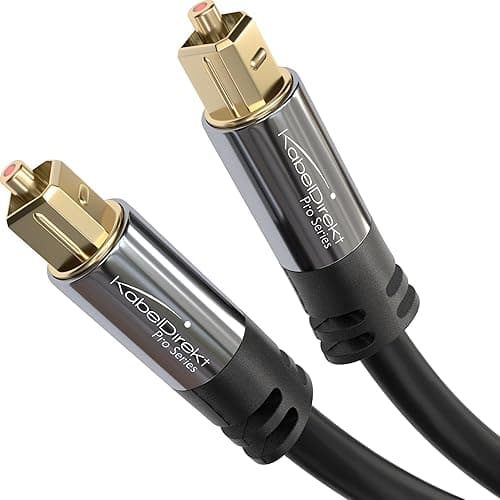 KabelDirekt – Optical Audio TOSLINK Cable – 6ft – Soundbar | Optical digital audio cable: Perfect for equipment with a TOSLINK interface (OPT In / OPT Out or S/PDIF In / S/PDIF Out) - Image 1