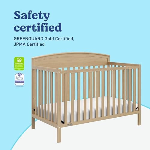 Graco Benton 5-in-1 Convertible Crib (Driftwood) – GREENGUARD Gold Certified, Converts from Baby Crib to Toddler Bed, Daybed and Full-Size Bed, Fits Standard Full-Size Crib Mattress thumbnail 7