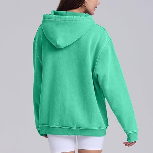 FAIABLE Mens Hoodies Oversized Unisex Acid Wash Hoodie Heavyweight Fleece Vintage Cotton Sweatshirt Men Women Streetwear thumbnail 4