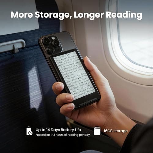 XTEINK X4 E-Book Reader (Developer Edition), 4.3" Pocket E-Ink eReader, Physical Page-Turn Buttons, Ultra-Thin 0.23" & 2.72 oz, Magnetic-Ready Design, Distraction-Free Reading, 16GB, Mist Gray thumbnail 6