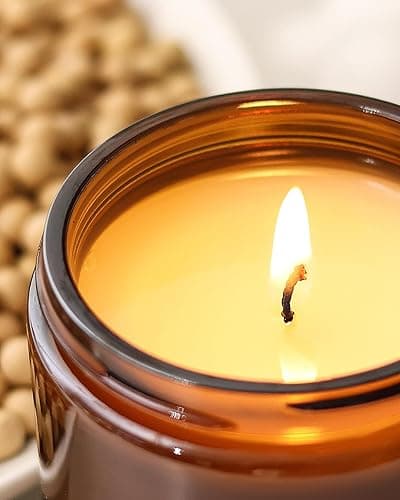 AOOVOO Christmas Candle Set - 4PC Scented Candles, 28 oz Soy Candles, Soy Candle for Home Scented, Balsam Fir/Cedar&Patchouli/Cinnamon&Apple/Vanilla Cake thumbnail 7