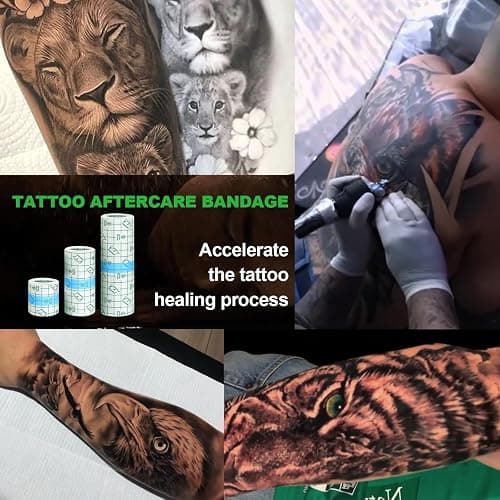 3 Rolls Tattoo Aftercare Bandage - Jconly Waterproof Tattoo Film Second Skin Tattoo Cover Up Patch Tape Healing Wrap Tattoo Supplies for Swimming, Shower, Wound Initial Healing(2 Inch, 4 Inch, 6 Inch) thumbnail 5