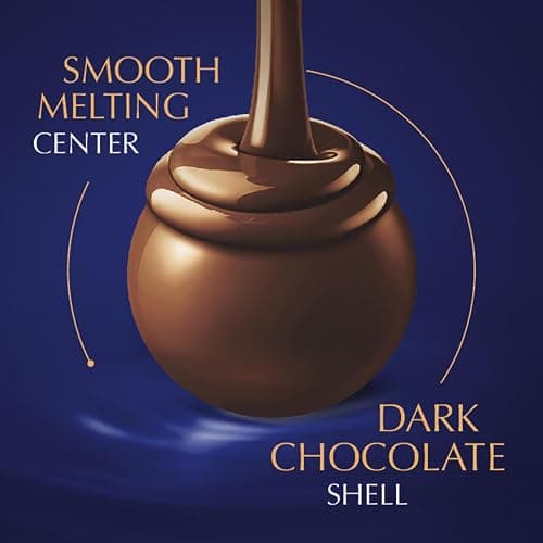 Lindt LINDOR Assorted Dark Chocolate Candy Truffles, Assorted Chocolate with Smooth, Melting Truffle Center, 15.2 oz. Bag thumbnail 3