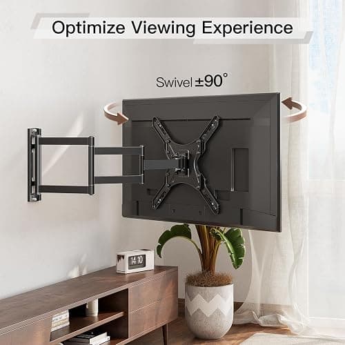 ELIVED Long Arm TV Wall Mount for Most 26-65 Inch TVs, 37.4 Inch Long Extension TV Mount Swivel and Tilt, Max VESA 400x400mm, Full Motion Wall Mount tv Bracket Holds up to 77 lbs. thumbnail 5