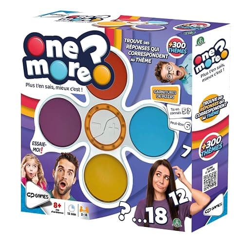 GP Games One More - Plus t'en Sais, Mieux C'est !, Jeu de société d'Enchères et de Connaissances, Ludique et stratégique, 350 sujets, 2 à 4 Joueurs, pour Les Enfants à partir de 8 Ans, GPN00 thumbnail 3