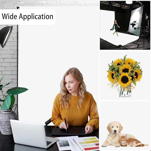 White Photo Backdrop for Photoshoot, White Photography Backdrop for Portraits, Fabric Background for Product Photography and Video Creation 10FTx10FT thumbnail 2