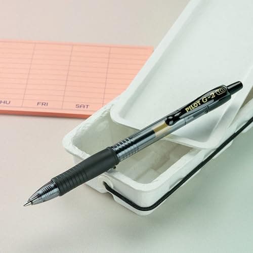 Pilot G2 Premium Refillable & Retractable Rolling Ball Gel Pens, Bold Point, Bold Gel Pens, 1.0mm, Black Ink, 12-Pack thumbnail 8