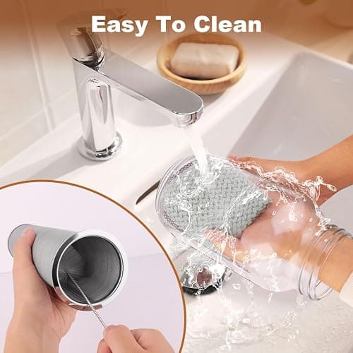 Cold Brew Coffee Maker,64 oz Mason Jar Pitcher with Stainless Steel Filter, Pour Spout Handle Lid, Heavy Duty Glass Airtight & Leak-Proof for Iced Coffee,Tea & Lemonade thumbnail 7