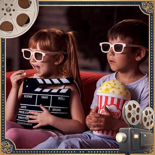 Tingjoo 3 Pcs Movie Night Throw Pillows 11 Inch Popcorn Star,Movie Night | Clapperboard Red Star Design for Couch Sofa, Movie Party Decorations, Film Lover Birthday Gift, Home Theater Accent Cushions thumbnail 3