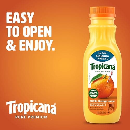 Tropicana Pure Premium 100% Orange Juice Original, Calcium + Vitamin D, 11 fl oz bottle thumbnail 4