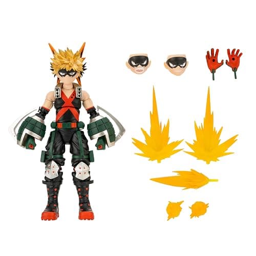 Total Anime Katsuki Bakugo - 6.5-Inch Figure with Swappable Faceplates, Alternate Hands, and Blast Effects thumbnail 3