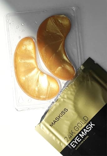 Maskiss 24k Gold Under Eye Patches (25 Pairs), eye mask, Collagen Skin Care Products, Eye Patches for Puffy Eyes, eye masks for dark circles and puffiness thumbnail 8