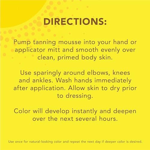 Jergens Natural Glow Instant Sun Body Mousse, Self Tanner for Deep Bronze Tan, Sunless Tanning Body Bronzer for Natural Looking Color Instantly, 6 Oz thumbnail 9