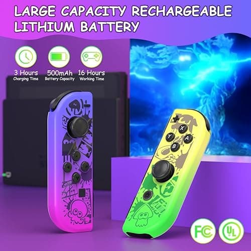 VOXAMINDALE Switch Controller replacement for Nintendo Switch Controller, Compatible With Switch/Lite/OLED, with/Dual Vibration/Motion/Wake-up/Screenshot (SP3) thumbnail 2