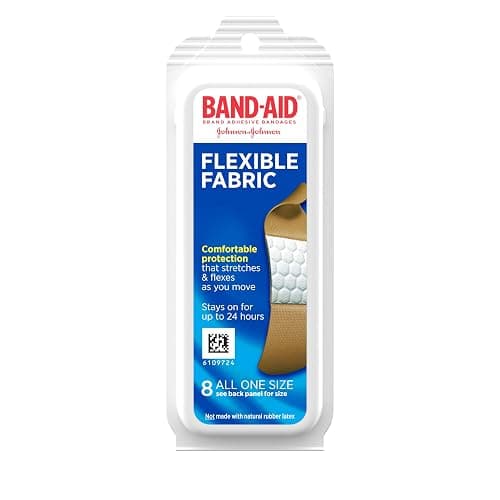 Band-Aid Brand Flexible Fabric Adhesive Bandages for Wound Care and First Aid, All One Size, 8 ct - Image 1