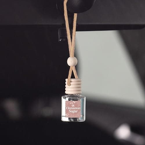 CANDECraftCo Car Air Hanging Fragrance Oil, Car Auto Freshener for Essential Oils, Scents Fragrance Aromatherapy Automobile Diffuser, Long Lasting (Cinnamon Sugar) thumbnail 3
