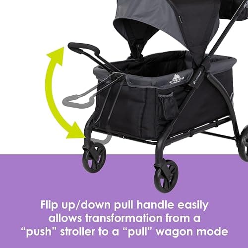 Baby Trend Expedition® LTE 2-in-1 Stroller Wagon, Madrid Black thumbnail 7
