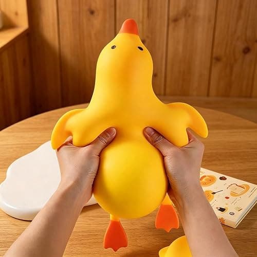 Duck Squishy Jumbo, Squeezable Gaint Squishy Sensory Stress Ball, Novelty Anxiety Relief Fidget Toy for Adults & Desk Use (B-duck) thumbnail 5