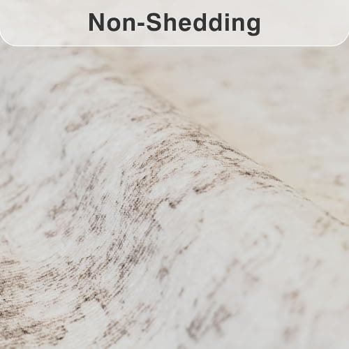 FMFUNCTEX 4x6 Washable Area Rug Neutral Vintage Beige Distressed Non Slip Low Pile Traditional Indoor Carpet for Living Room Bedroom Soft Retro Mat Throw Rug for Dining Office Kitchen Dorm Entryway thumbnail 7